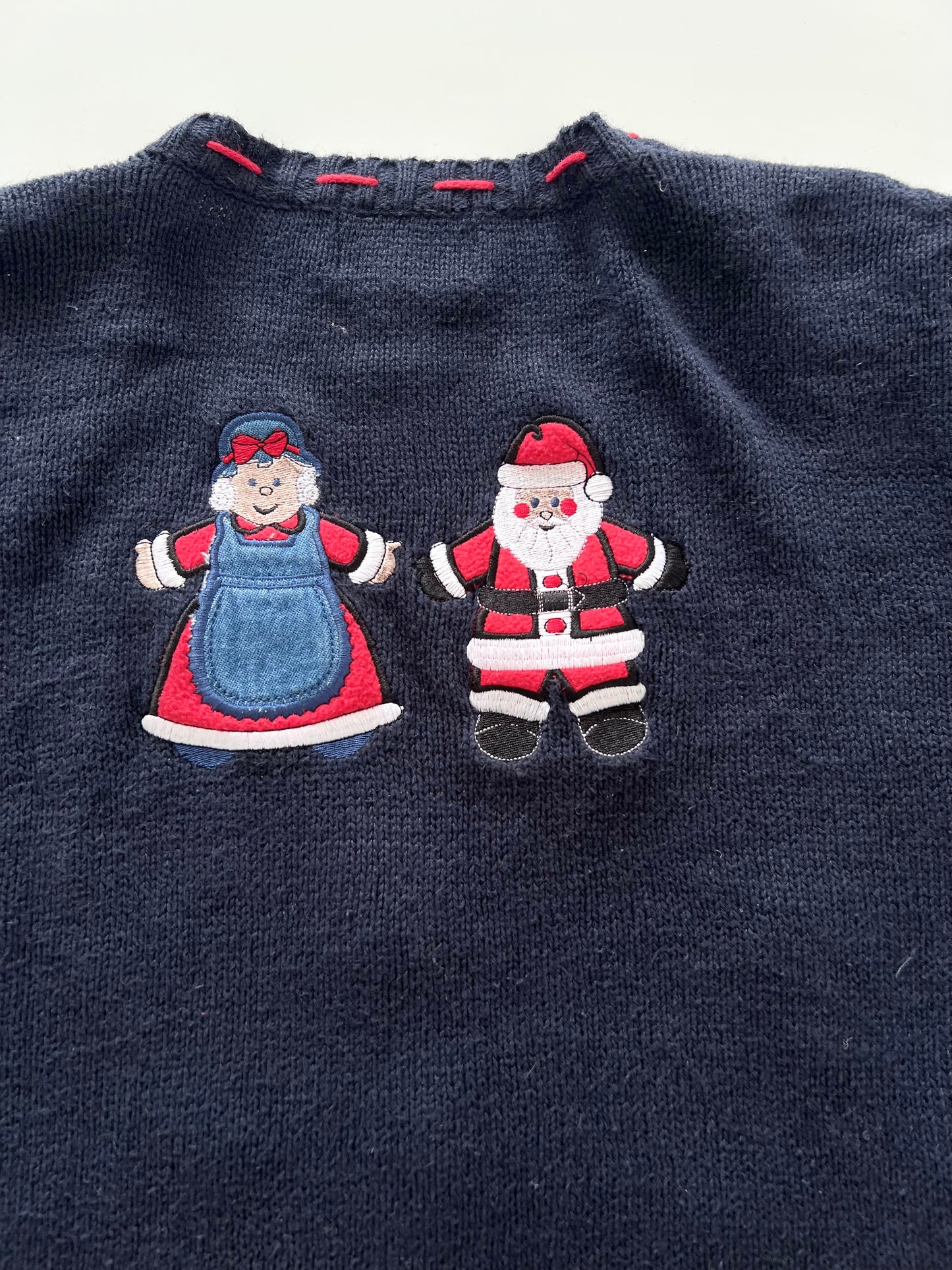 Christopher & Banks Hand Embroidered Christmas Sweater-Bust 44