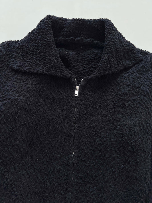 Solid Black Zipper Sweater-Bust 42