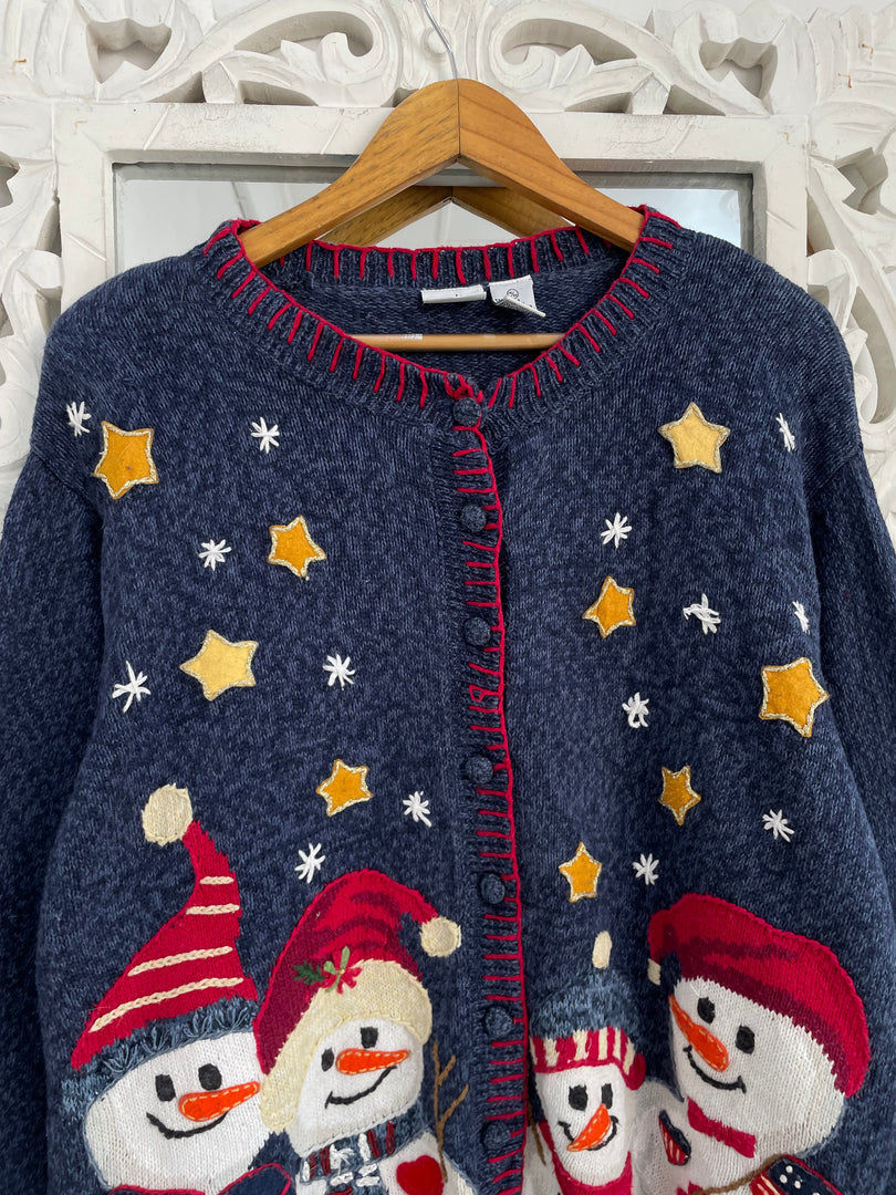 Carolina Embroidered Christmas Sweater-Bust 48