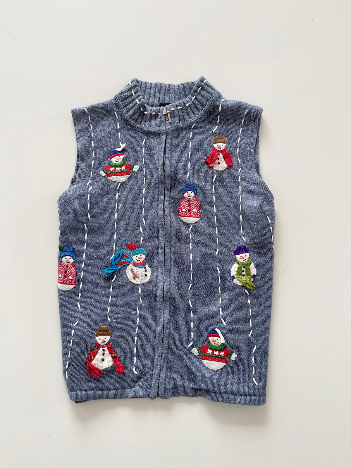 Studio Joy Embroidered Christmas Vest Sweater-Bust 40