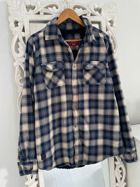 Thick Warm Sherpa Shacket-Chest 42