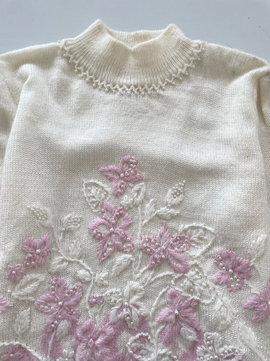 Jaclyn Smith Embroidered Soft Sweater-Bust 38