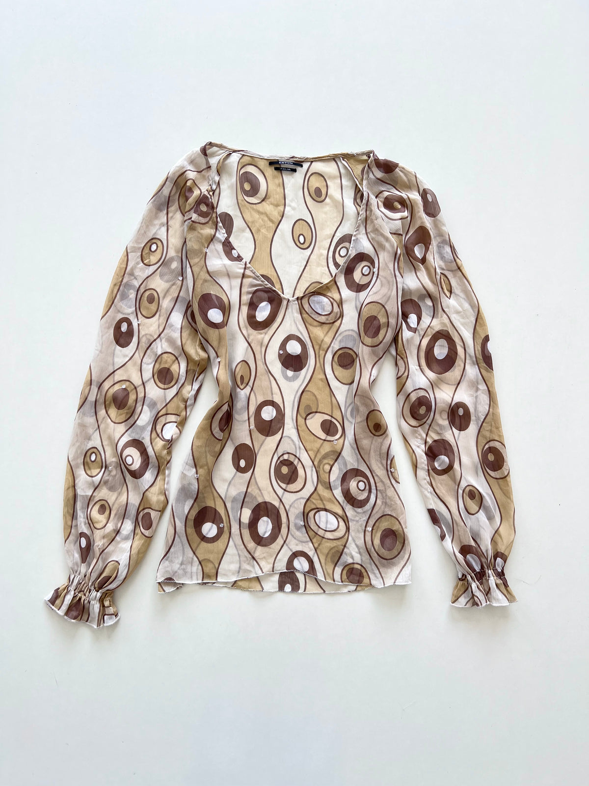 Extvn Sheer Vintage Top-Bust 38