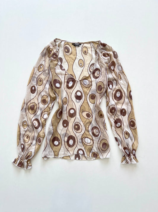 Extvn Sheer Vintage Top-Bust 38