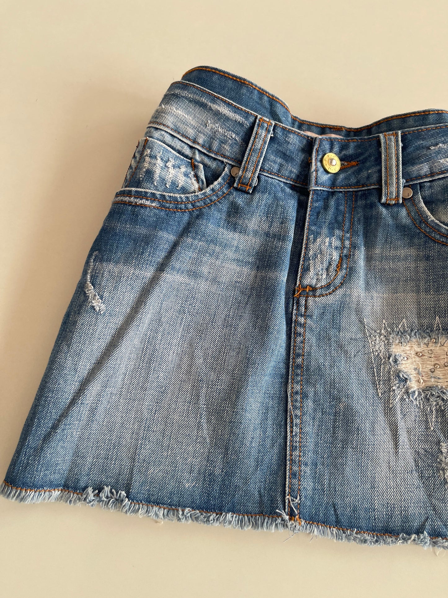 K Kree Vintage Denim Skirt- Waist 30