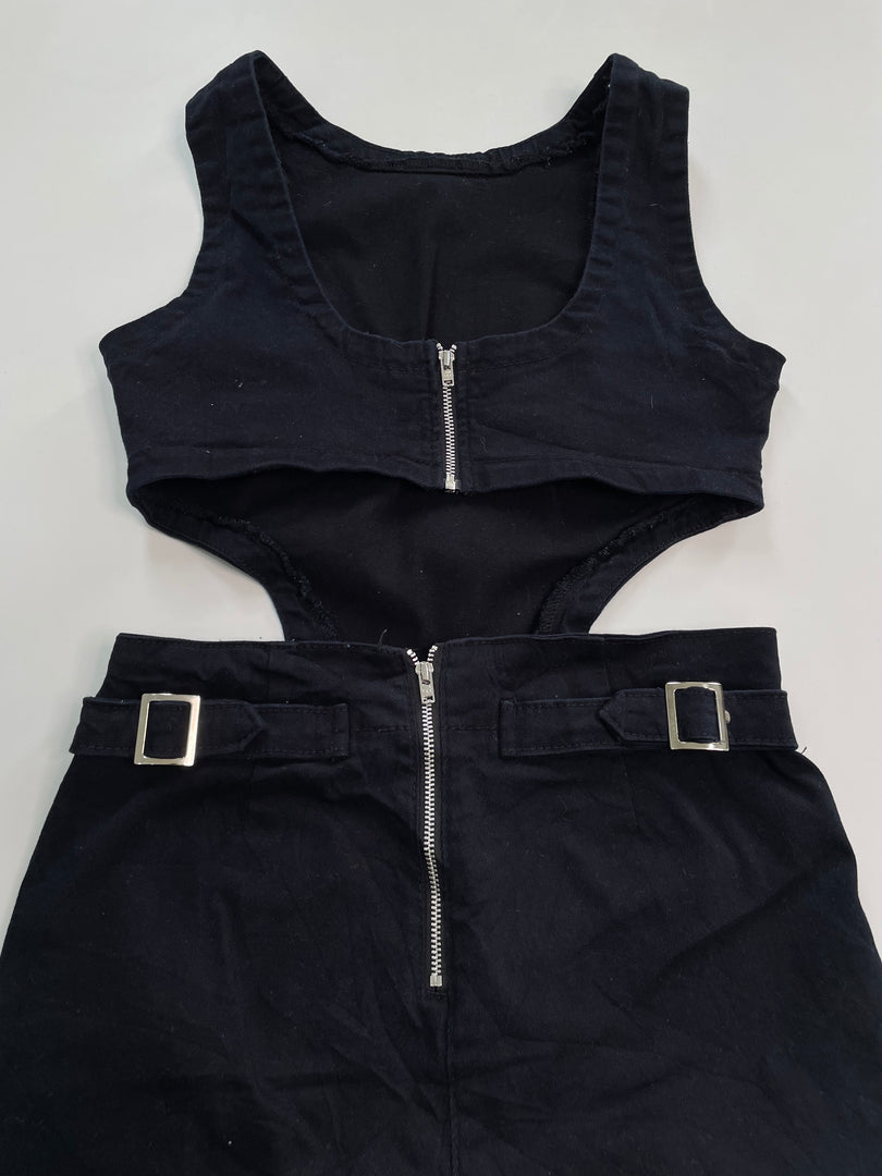 Cutout Jeans Jumpsuit-Bust 28 to 30