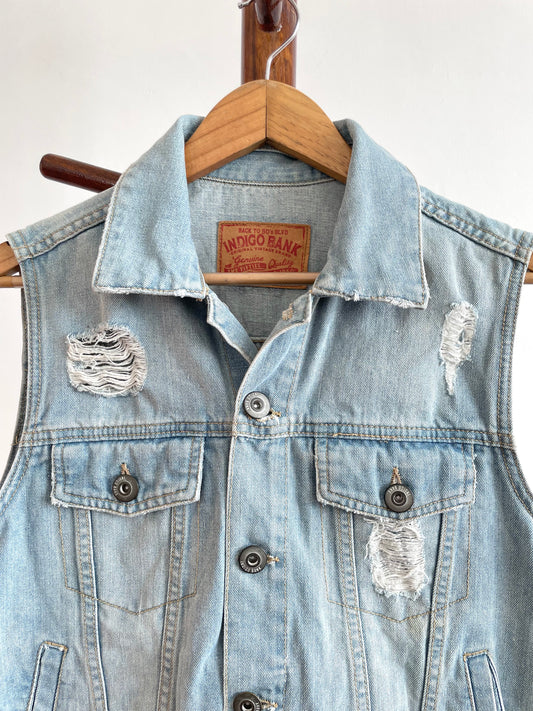 Indigo Bank Denim Vest-Bust 36