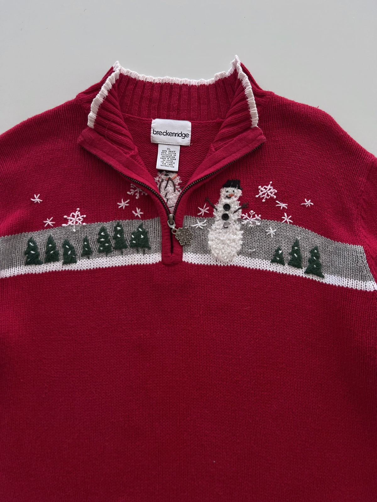 Breckenridge Christmas Embroidered Sweater-Bust 46