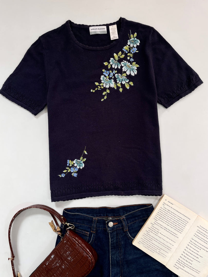 Alfred Dunner Embroidered Sweater Vest-Bust 38