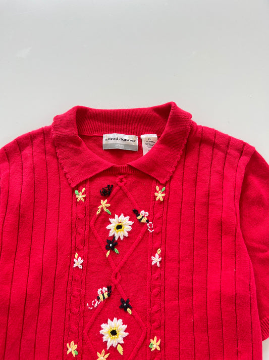 Alfred Dunner Embroidered Sweater-Bust 38