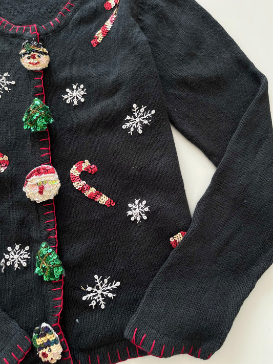 Christmas Embroidered  Sweater-Bust 38
