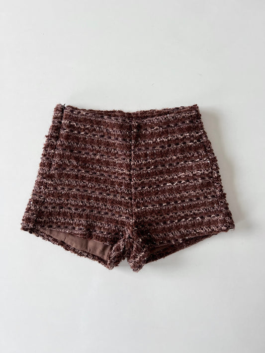 Tweed Y2k Shorts-Waist 26