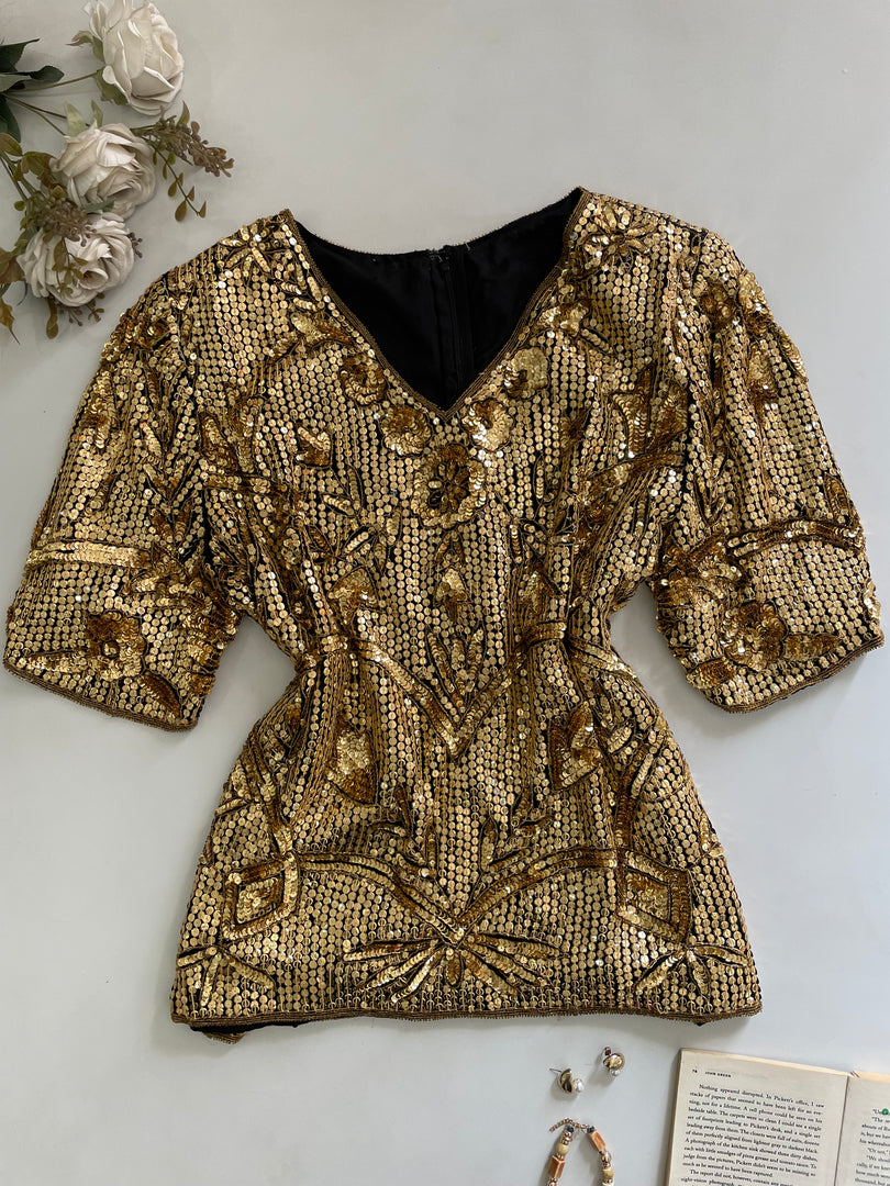 Vintage Heavily Embroidered Top-Bust 44