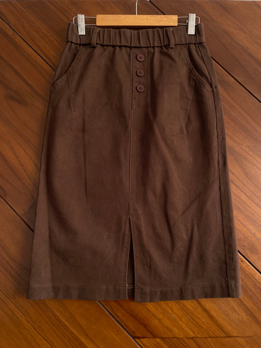 Denim Brown Skirt-Waist 28 to 30