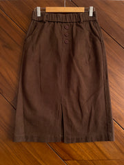 Denim Brown Skirt-Waist 28 to 30