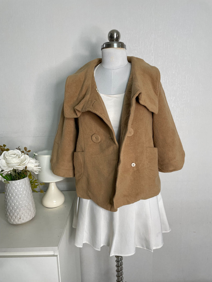 Beige Thick Coat-Bust 32