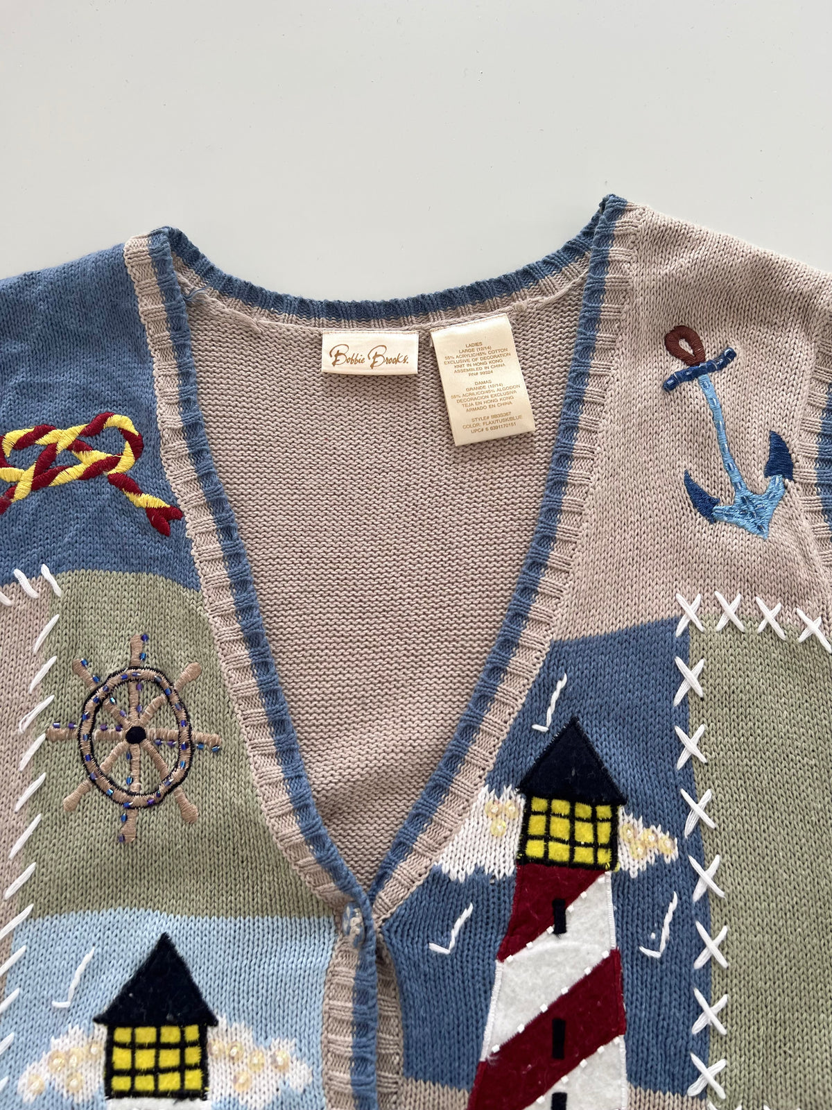 Bobbie Brooks Embroidered Sweater Vest-Bust 42