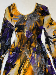 Dramatic Sleeve Sheer Dress-Bust 40