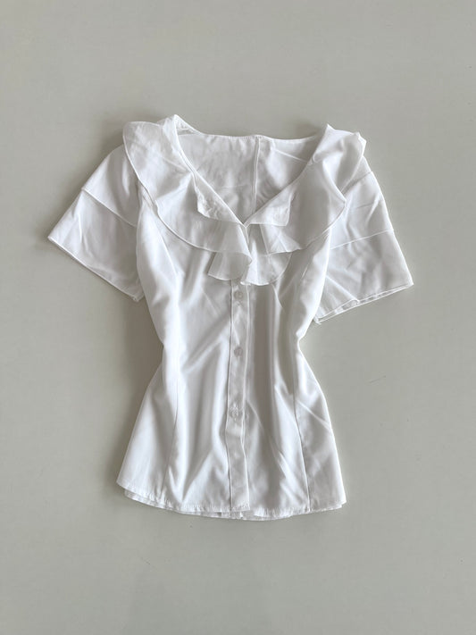 Ruffle Sheer Top-Bust 38