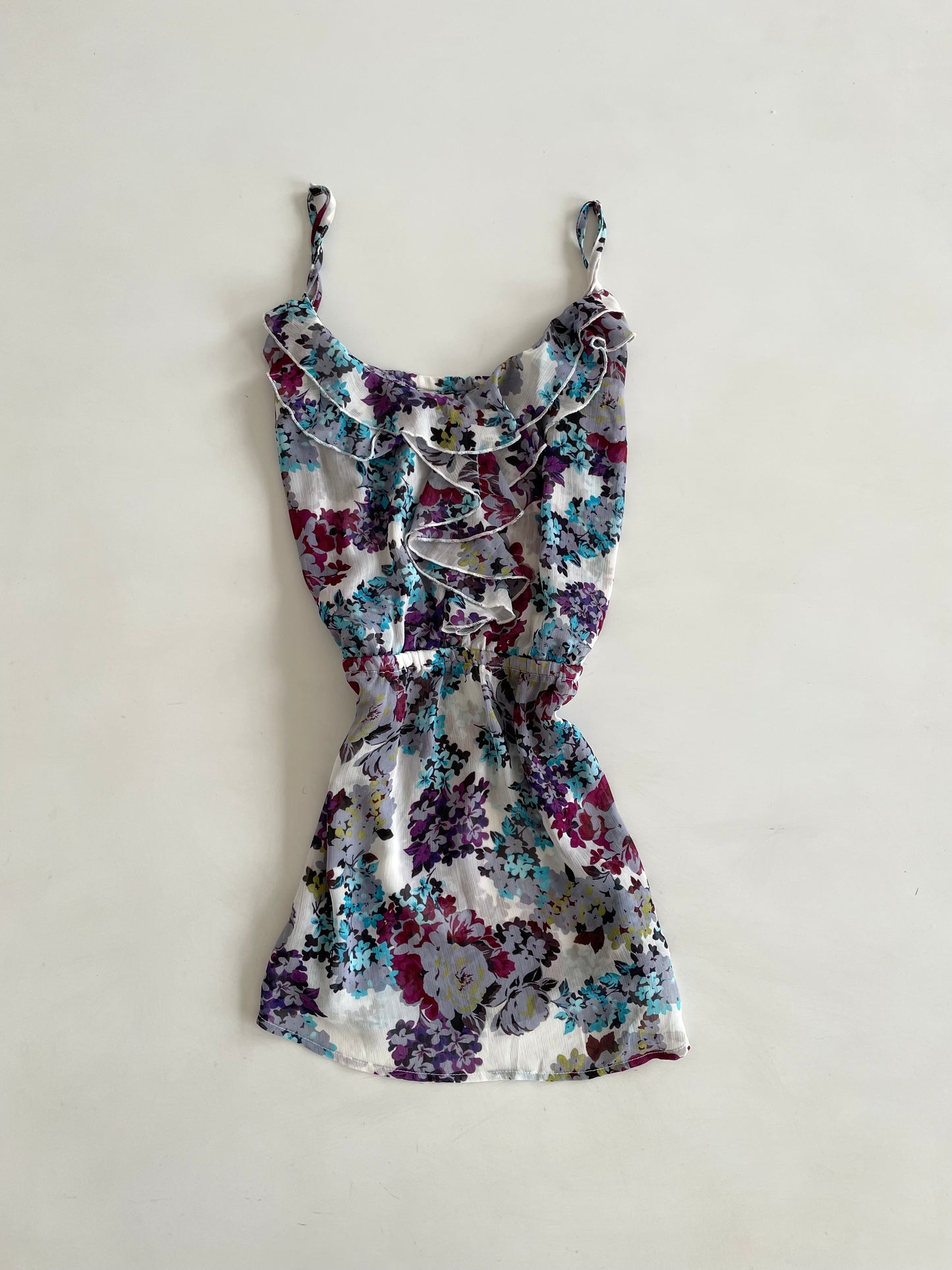 Dynamite Ruffle Sheer Top-Bust 34