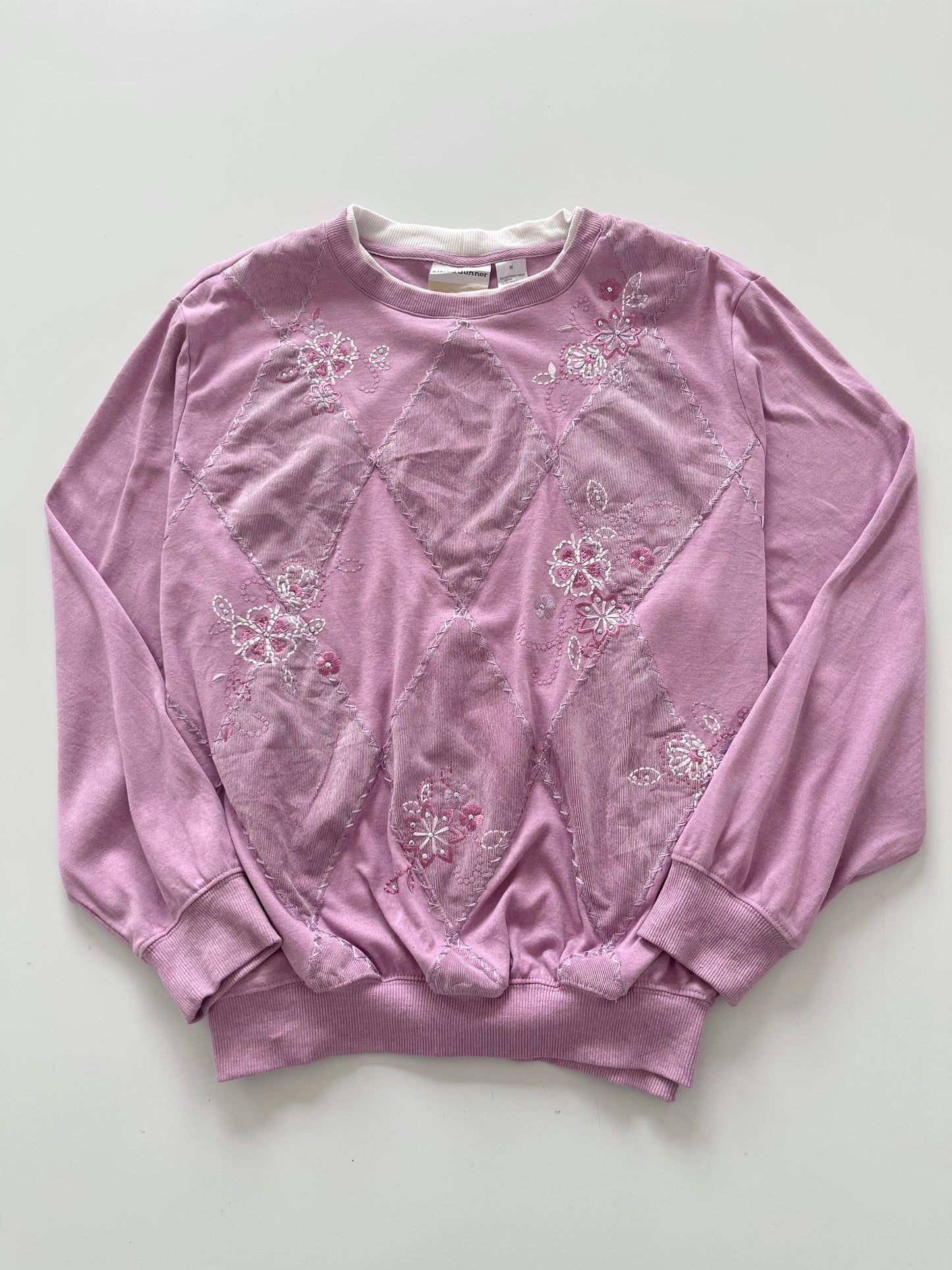 Alfred Dunner Embroidered Sweater-Bust 60