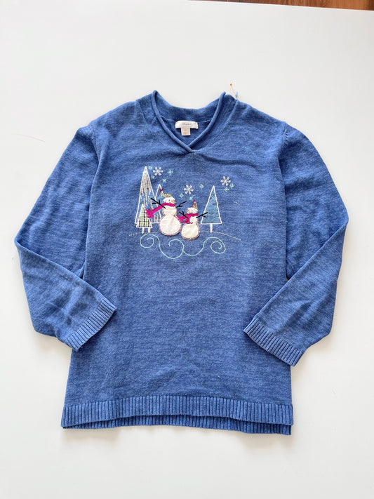 Cj Banks Christmas Embroidered Sweater-Bust 56