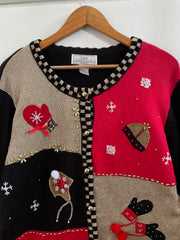 Lisa Embroidered Christmas Sweater-Bust 46
