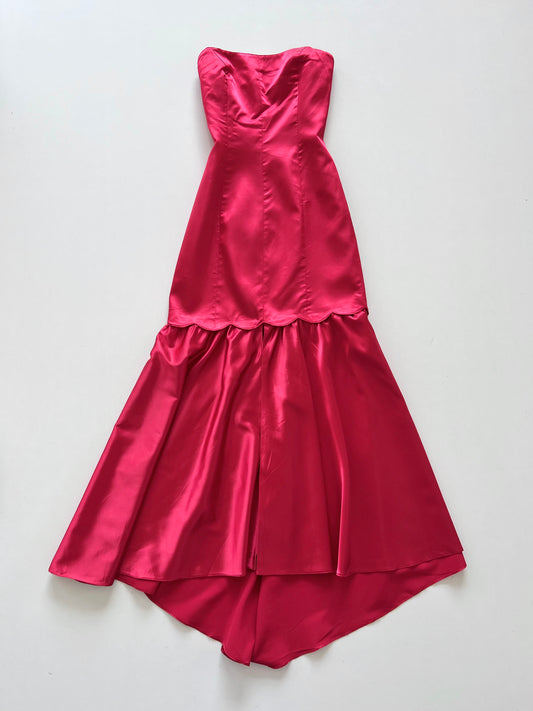 Vintage Satin Tube Dress-Bust 32