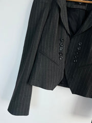 Pinstripe Grey Blazer-Bust 40