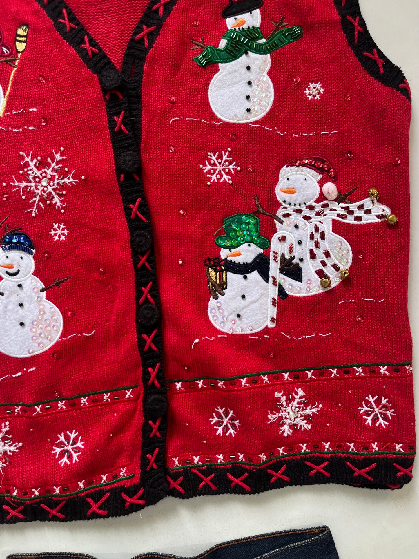 Christmas Sweater Vest-Bust 40