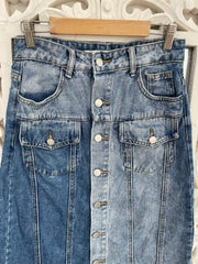 Two Tone Denim Skirt-Waist 26