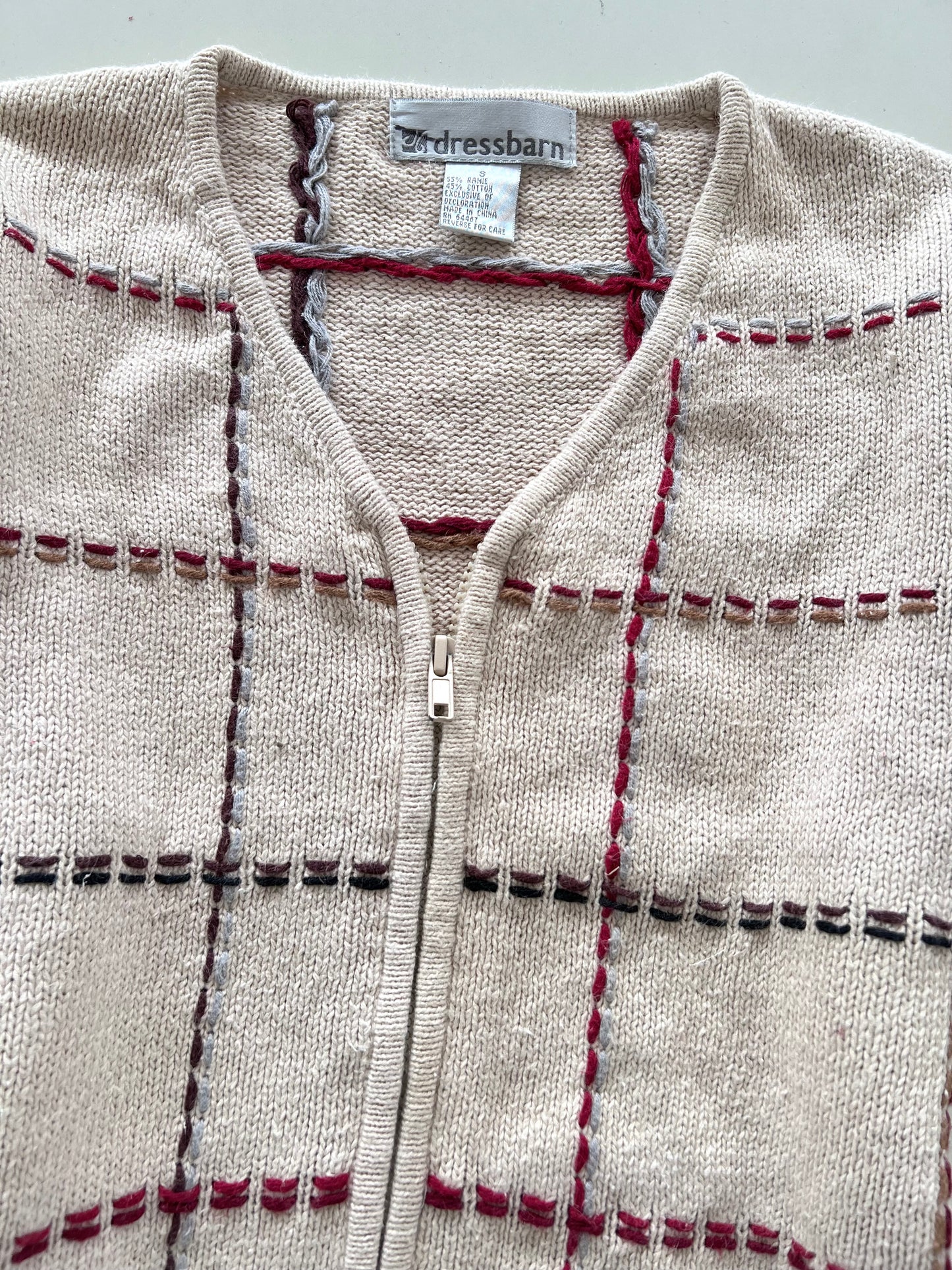 Dressbarn Embroidered Sweater-Bust 40
