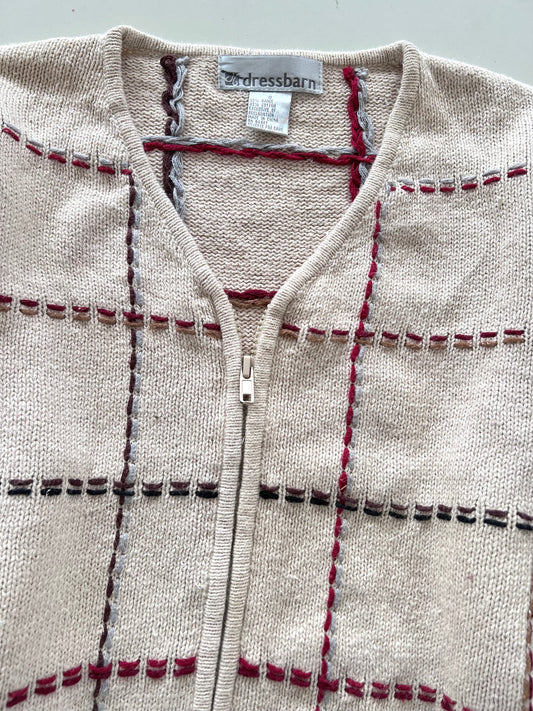 Dressbarn Embroidered Sweater-Bust 40