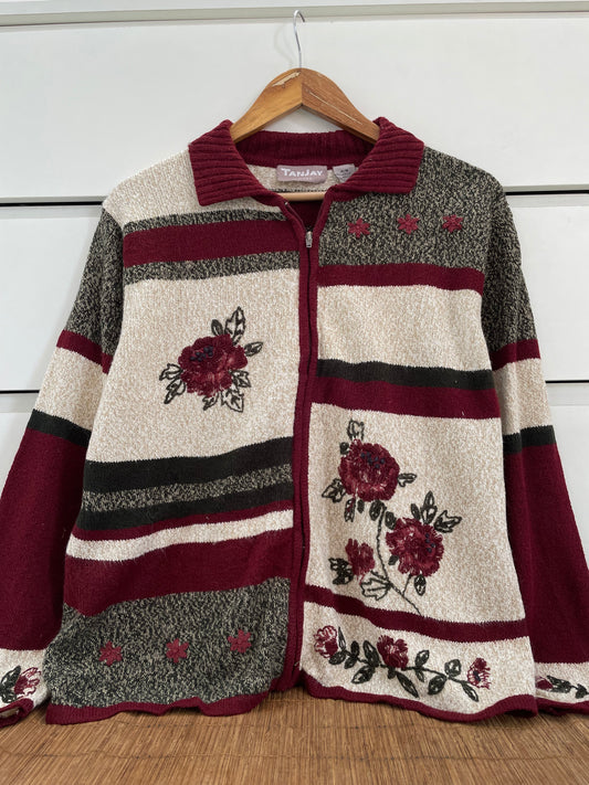 Tanjay Embroidered Vintage Sweater-Bust 42