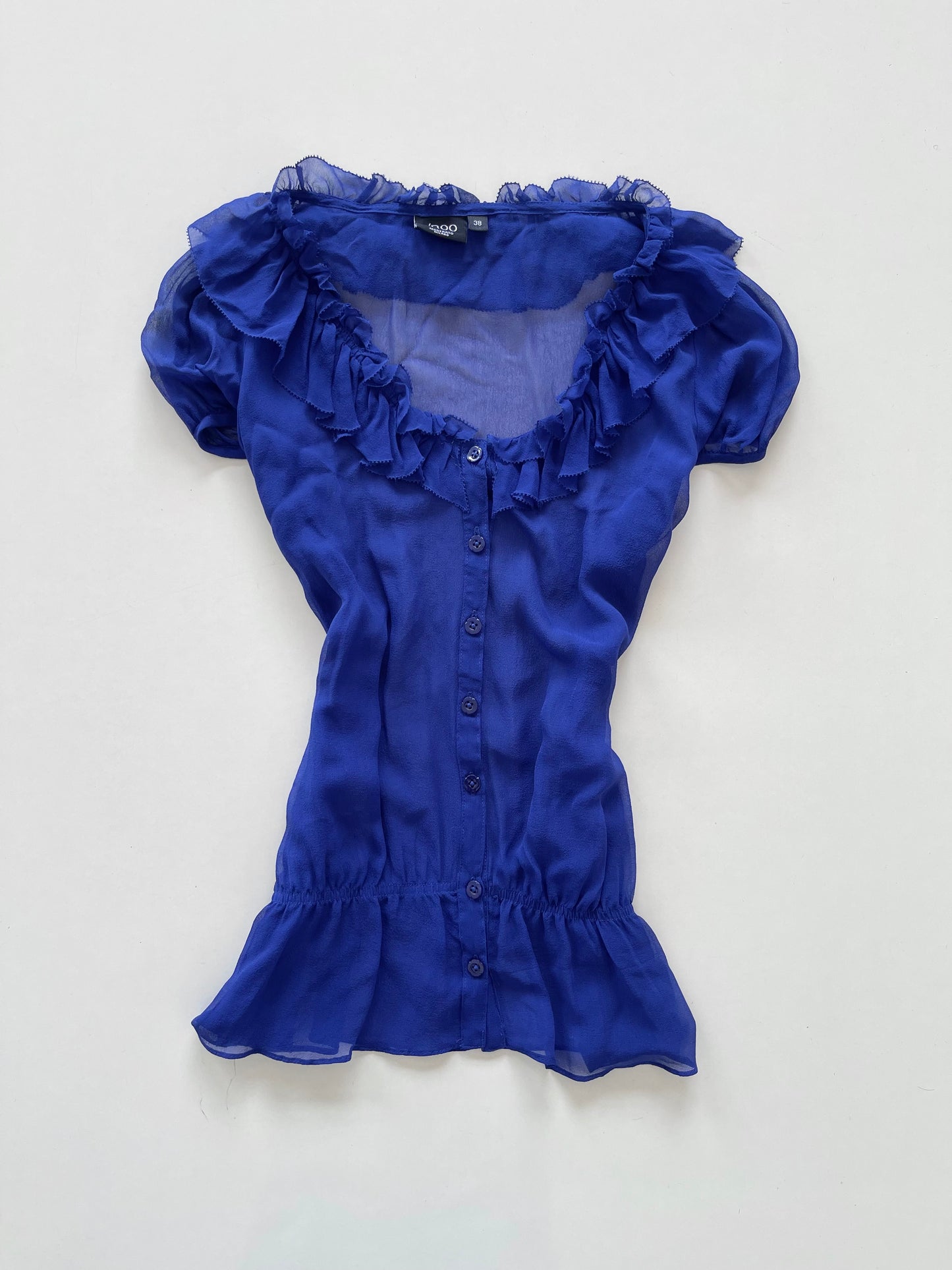 Iroo Sheer 100%Silk Top-Bust 38