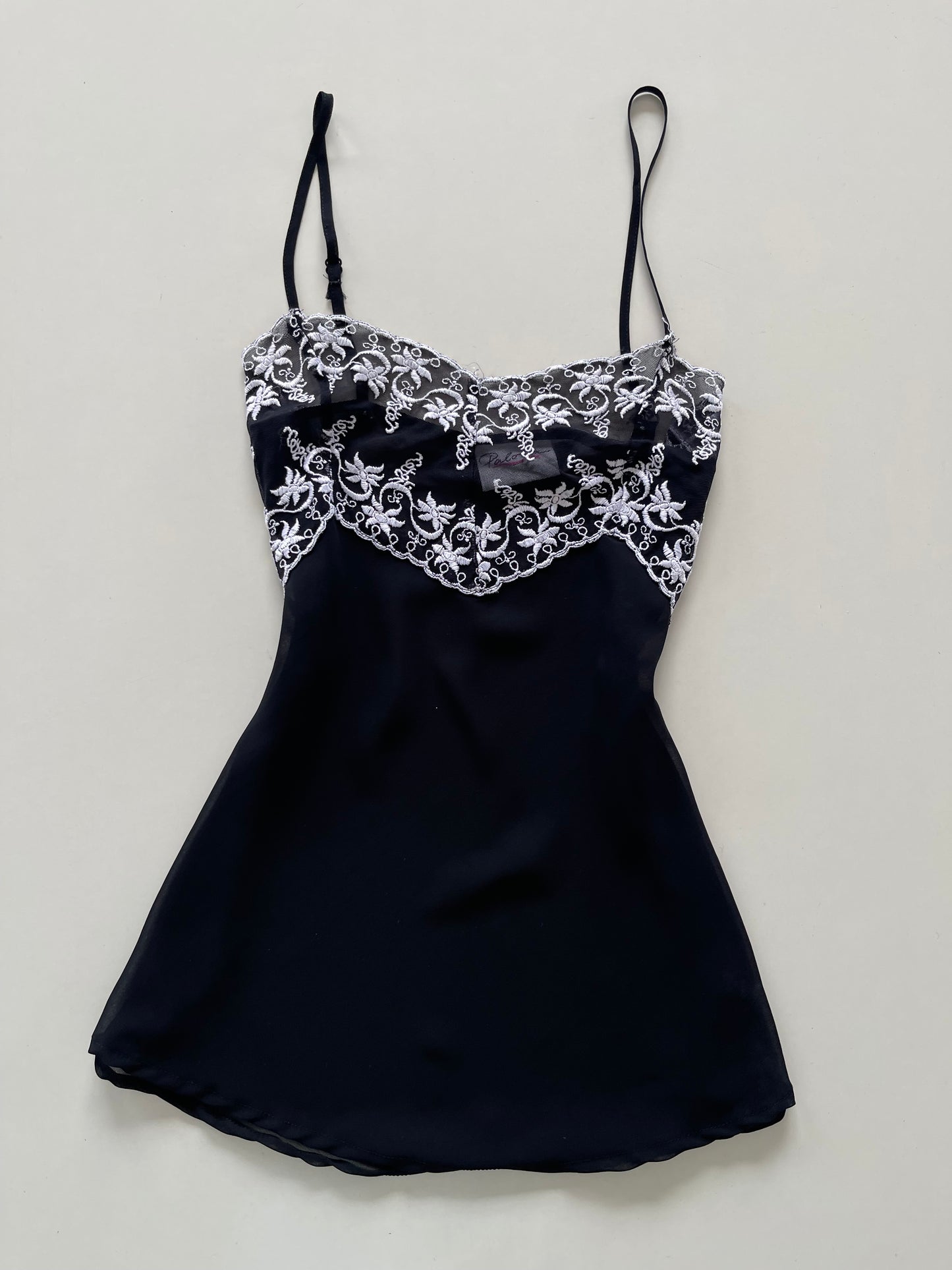 Paloma Embroidered Sheer Top-Bust 34