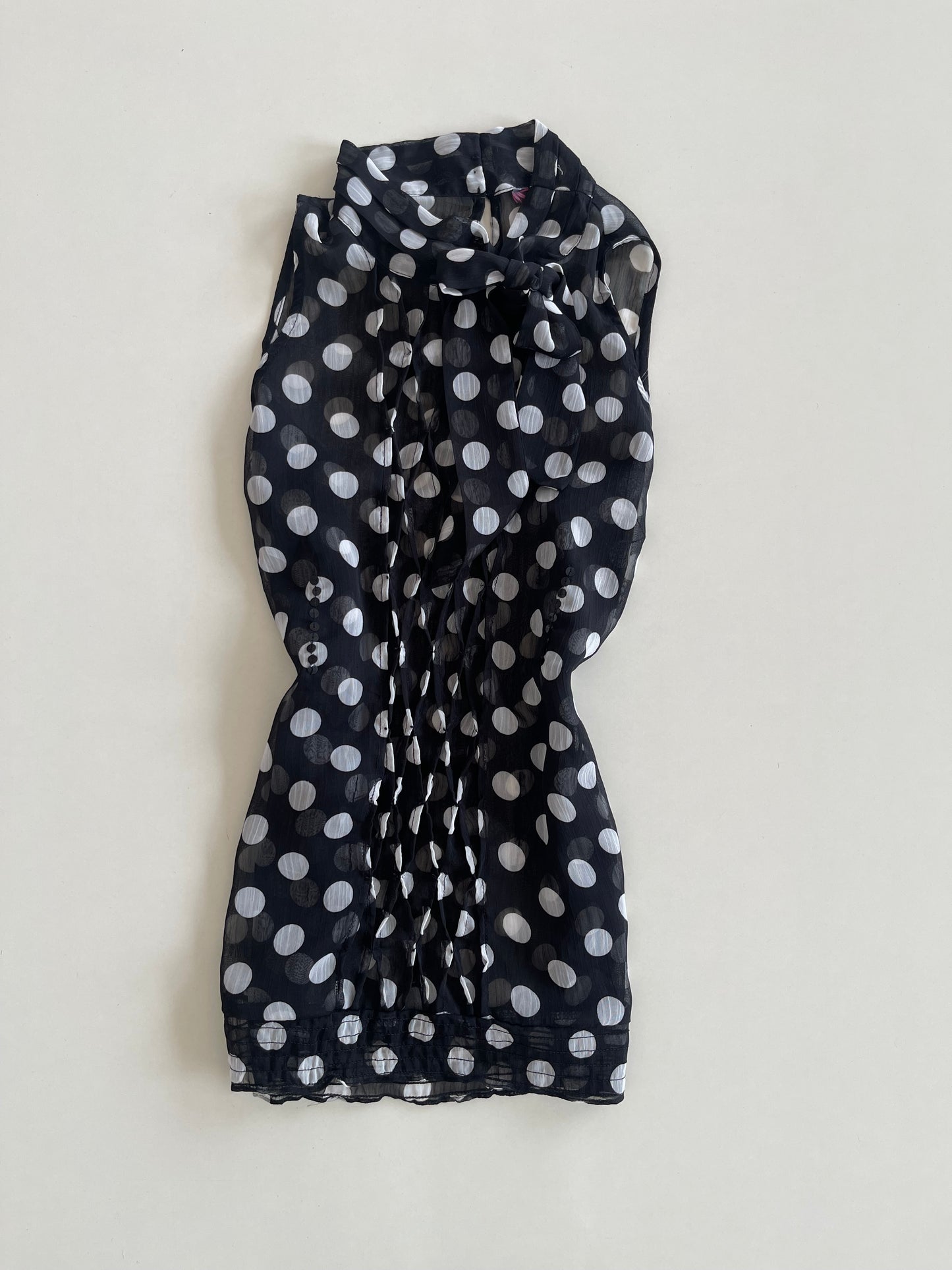 Polka Dot Sheer Top-Bust 34