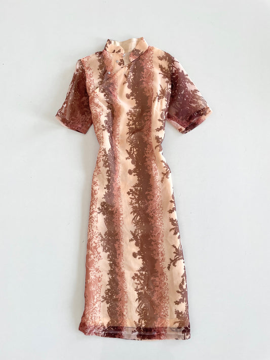 Vintage Chinese Collar Dress-Bust 36