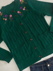 Embroidered Sweater-Bust 36