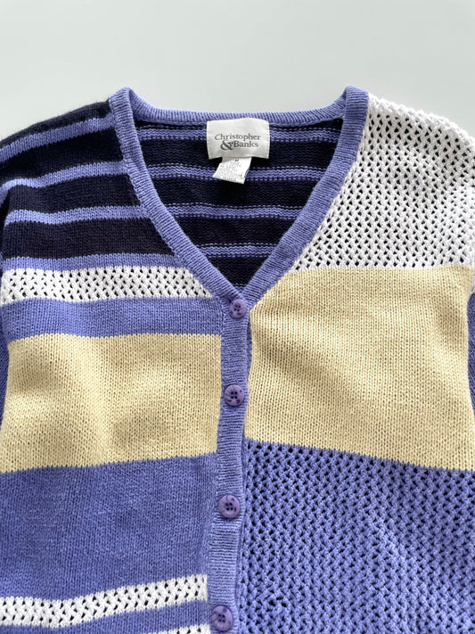 Christopher & Banks Embroidered Sweater Cardigan-Bust 44