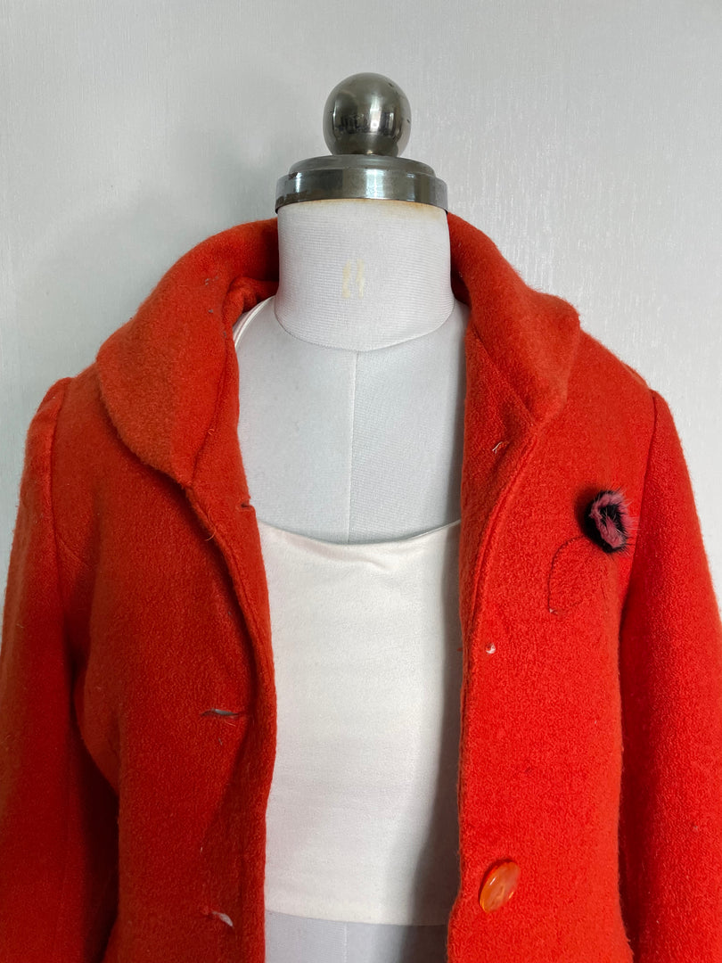 Red Vintage Coat -Bust 32