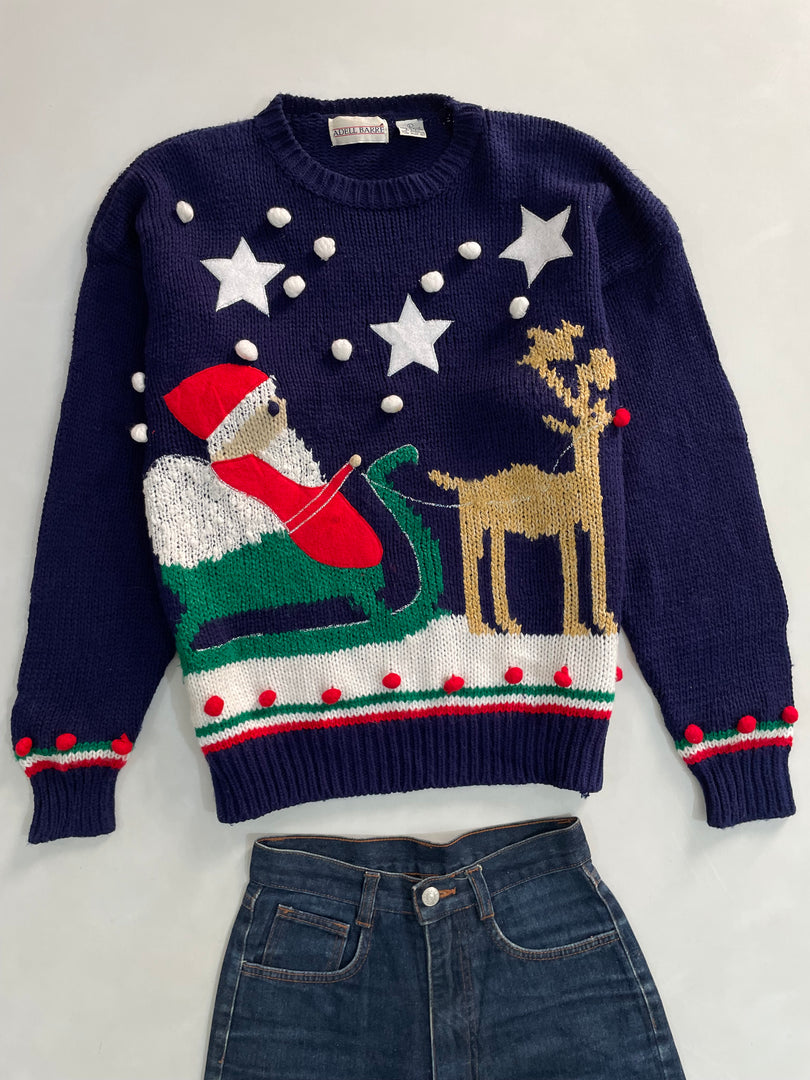Adell Barre Handknit Christmas Sweater-Bust 44