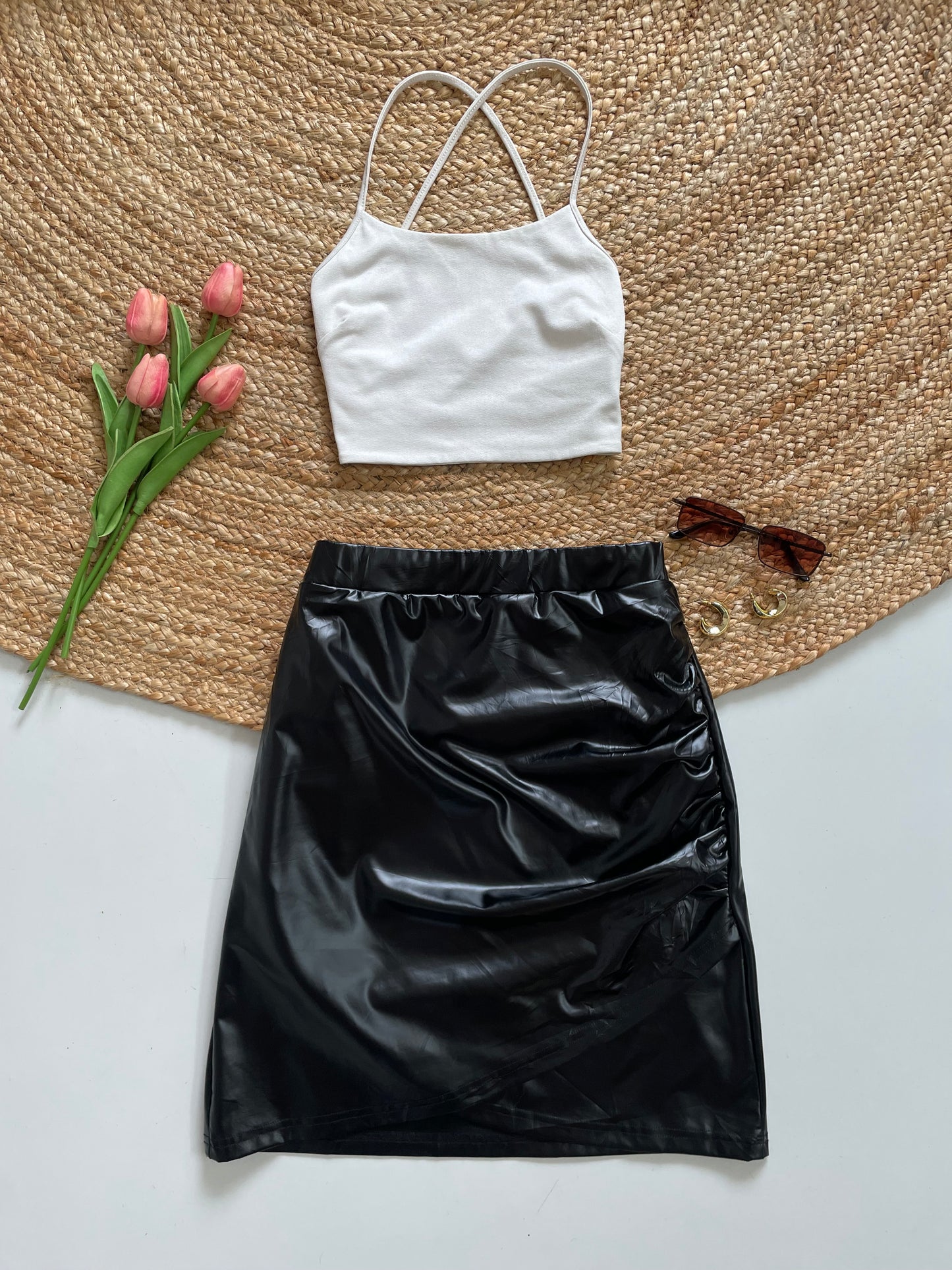 LEATHER SKIRT-WAIST 34 TO 36