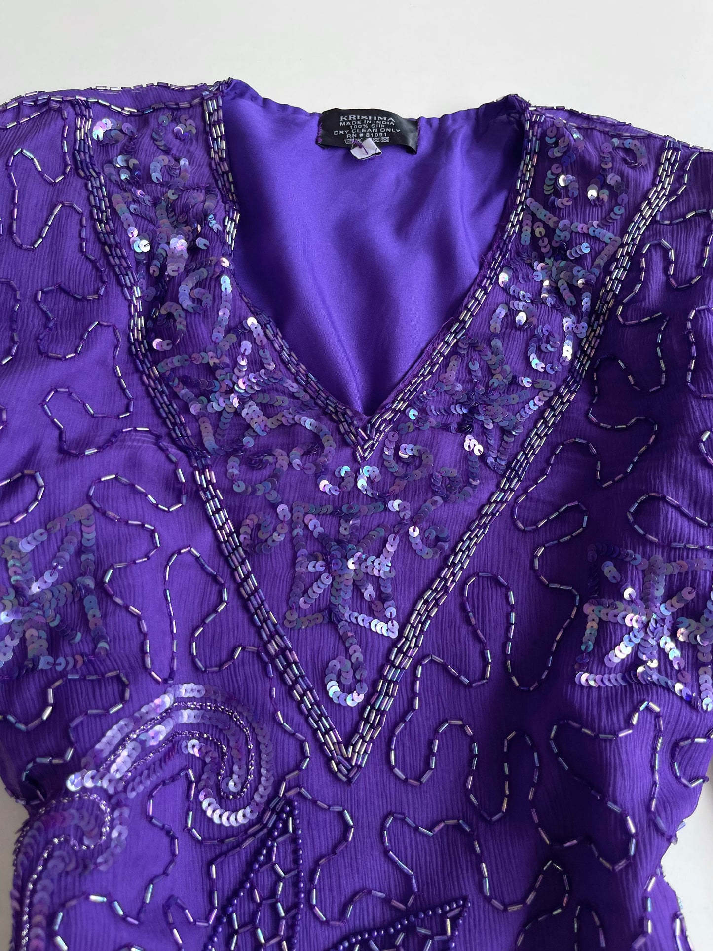 Krishma 100% Silk Heavily Hand Embroidered Top-Bust 42