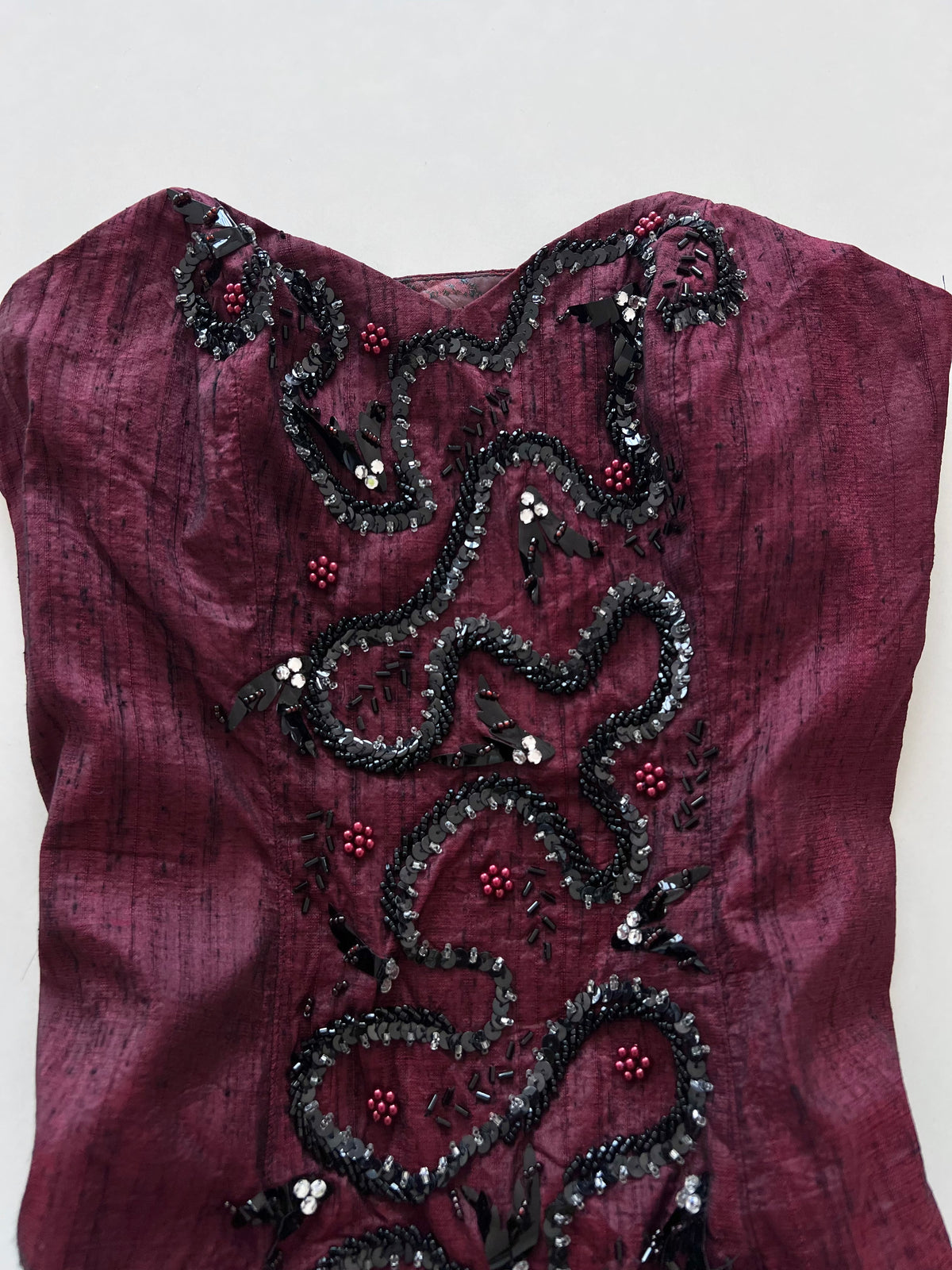 Vintage Embroidered Tube Dress-Bust 36