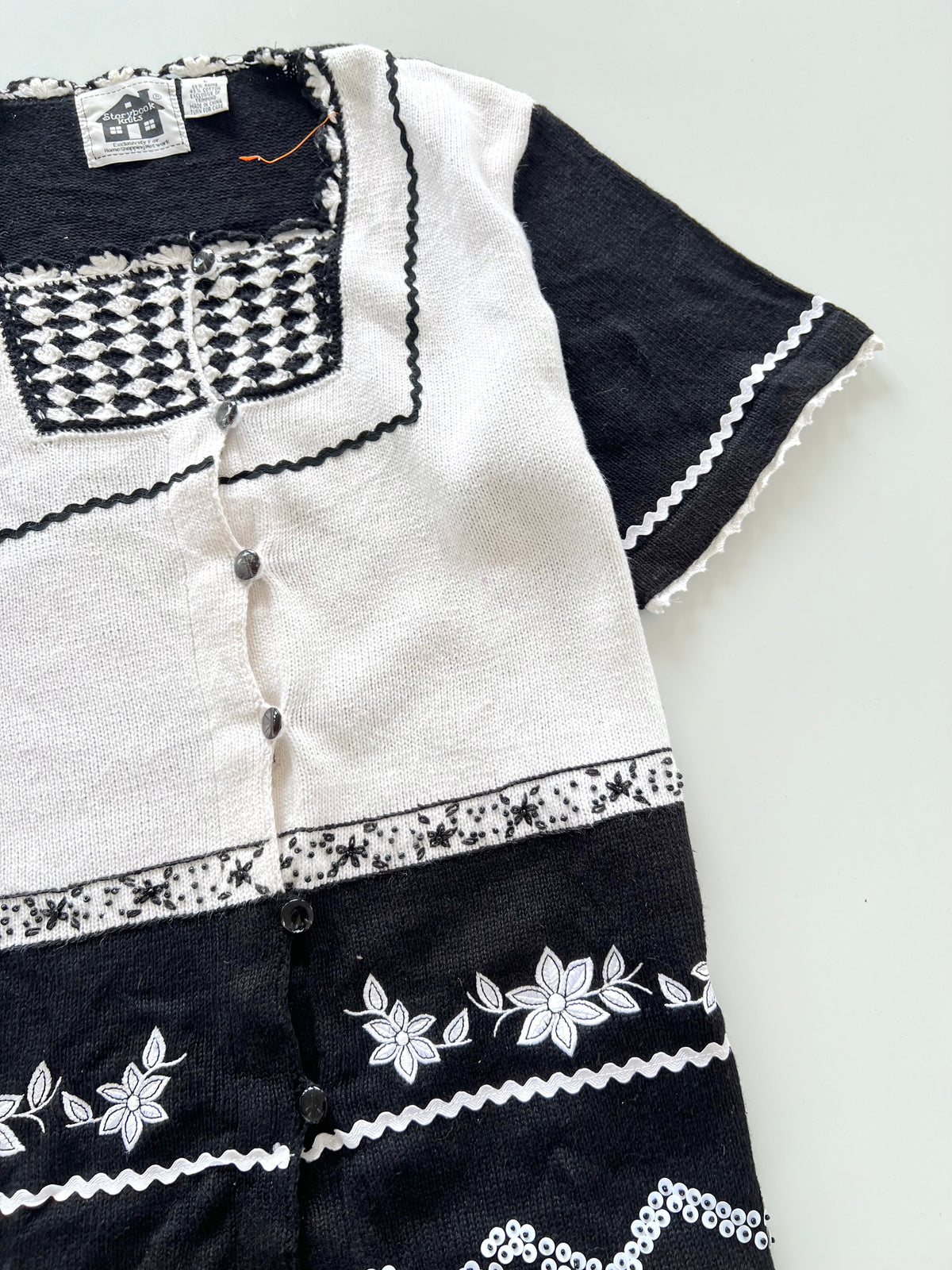 Story Book Knits Embroidered Sweater Vest-Bust 48