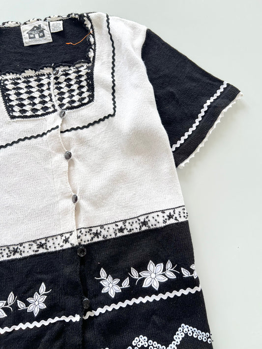 Story Book Knits Embroidered Sweater Vest-Bust 48