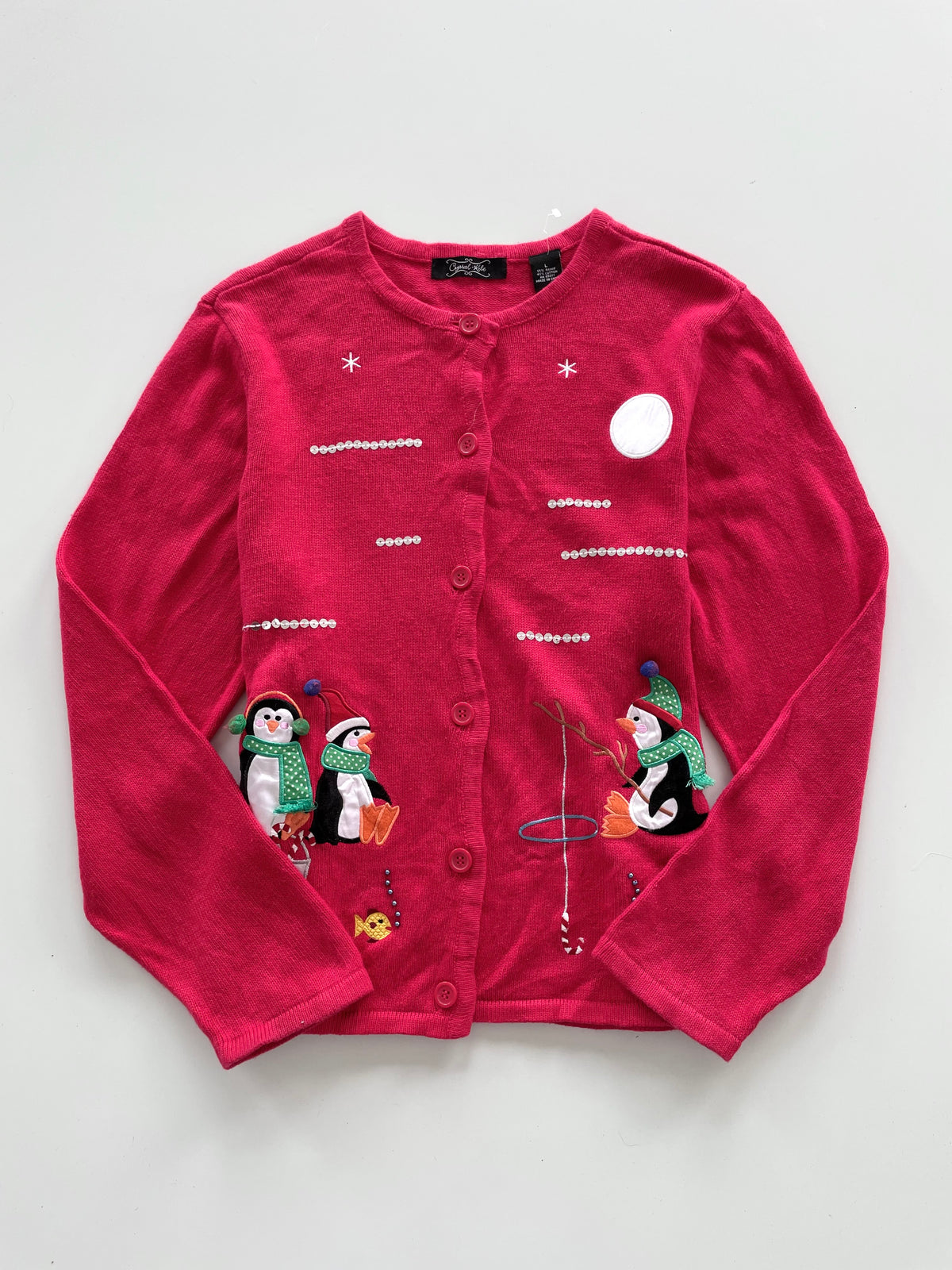 Crystal Kobe Embroidered Christmas Sweater-Bust 46