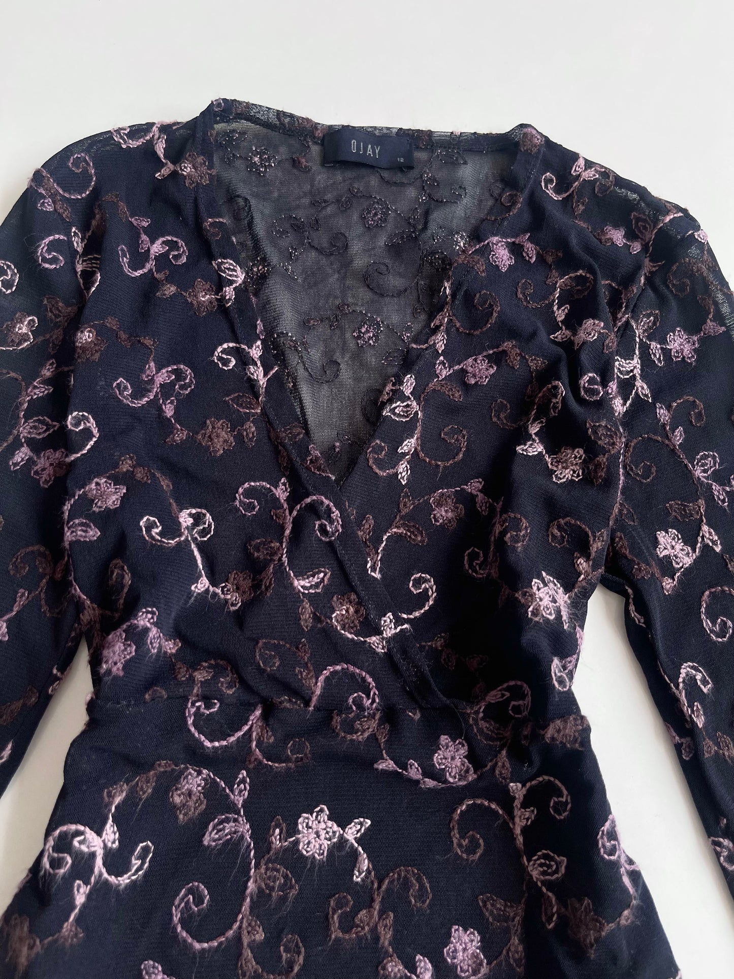 Ojay Embroidered Vintage Top-Bust 32 to 34