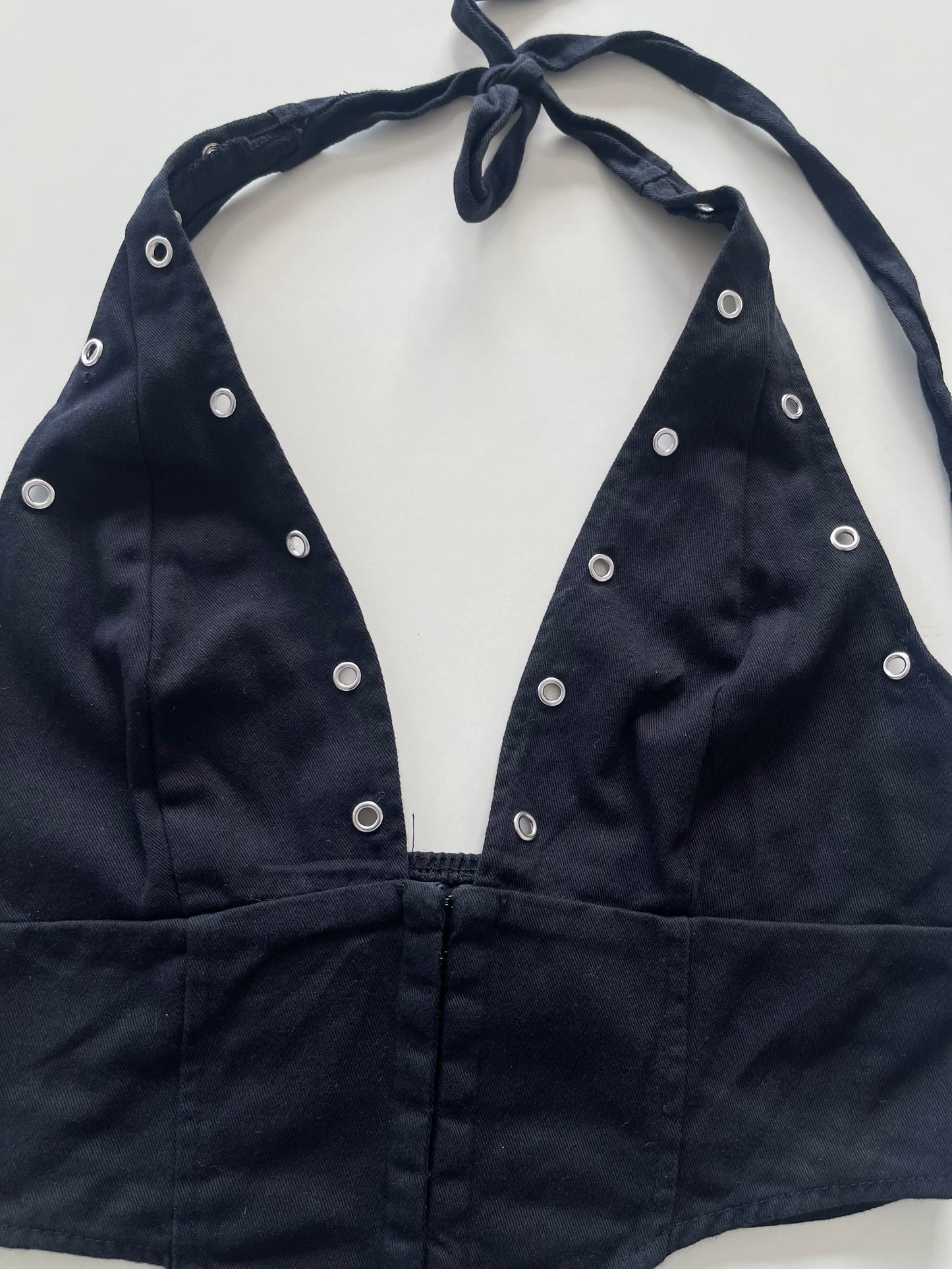 Eyelet Black Top-Bust 34
